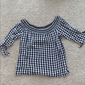 black and white shirt